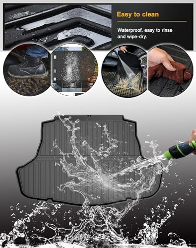 Original 2018-2025 Camry Cargo Liner for Toyota Camry All Model - Custom Fit All Weather TPE Trunk Mat - 100% Protection - 3D Shaped Laser Measured Cargo Mat for Toyota Camry/Camry Hybrid 2018-2025 - style: (1)Toyota Camry 2018-2025 Cargo Liner