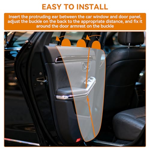 Dog Car Door Protector, 2 Pack Waterproof Scratchproof Nonslip Durable Protector, Thickened Door Panel Covers, Protects Doors from Dog Scratching Fit for Car/SUV/Truck (Black, XL)