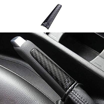 RUIHE Carbon Fiber Color Parking Handbrake Hand Brake Handle Cover Trim Fit for Ford Focus ST 2015 2016 2017 2018