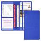 Car Insurance and Registration Holder, 9.5 x 5 Inch PU Leather Vehicle Glove Box Organizer Wallet Case for Insurance Card, Driver License, Paperwork - Blue - color: Blue
