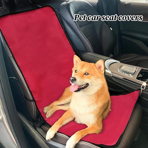 Pet Car Cover - Waterproof Seat Pad, Non Slip Cushion Protector, Soft Sturdy Easy Install, Interactive Keeps Seats Clean, Excellent Pet Travel Gear, Family Road Trip Sedan Truck 41.73x19.29 Inches - color: Red