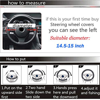 Universal Car Steering Wheel Cover Fluffy Winter Plush Steering Wheel Cover (A-Orange), gx0117