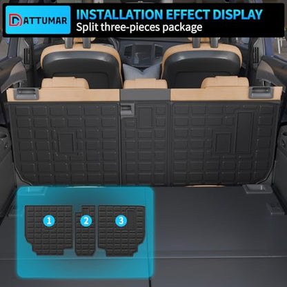 Back Seat Cover Compatible with 2010-2024 Toyota 4 Runner 7 Seat Kick Mats TPE All Weather Back Seat Cover Protector 2023 4Runner 7-Seater Accessories (2nd Row Backrest Mats) - size: 2nd Row Backrest Mats