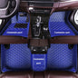 MELKEN Custom Fit Leather Car Floor Mats for 95% of Cars Full Coverage Floor Liners Car Mats (Blue) - color: Blue
