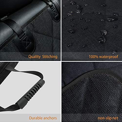 Bench Dog Car Seat Cover for Back Seat Waterproof Seat Covers Durable Scratch Proof Nonslip, Protector for Pet Fur & Mud Washable Backseat Cover for Cars Armrest Compatible