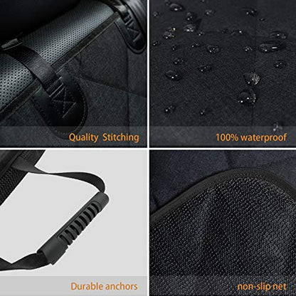 Bench Dog Car Seat Cover for Back Seat Waterproof Seat Covers Durable Scratch Proof Nonslip, Protector for Pet Fur & Mud Washable Backseat Cover for Cars Armrest Compatible