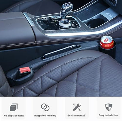2 Pack Car Seat Gap Filler with Storage Box,Fill the Gap Between Seat and Console,Car Console Gap Filler,Prevent Things from Dropping,Convenient to Storage Keys and Phone(Black) - color: Black3