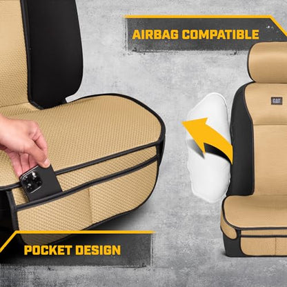Caterpillar AeroMesh Car Seat Covers Cushions, Breathable Full Coverage Universal Front Seat Protectors Mesh Seat Cushions for Car Cushions, Fits Most Vehicles (2PC)