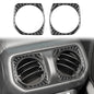 2PCS Rear Air Vent Frame Trim Compatible with Jeep Wrangler JL JLU Gladiator JT 2018-2024, Real Carbon Fiber Material Air Conditioning Outlet Cover Accessories - color: Black 19