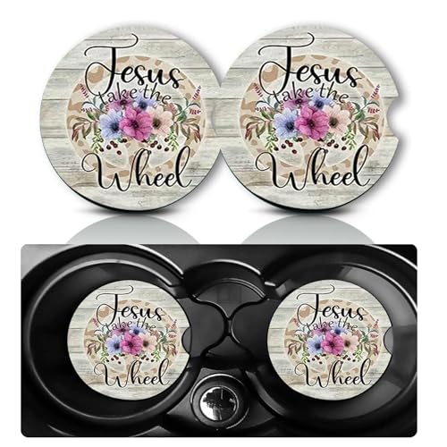 Car Coasters for Cup Holders,2 PCS Universal Non-Slip Florals Car Coasters,2.75" Rubber Mat,Florals Cars Accessories Cup Drink Holder Coaster Decor Floral Loves Gifts for Women,Men,Mom,Dad - color: Flowers