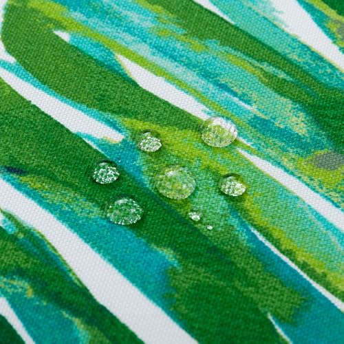 Magpie Fabrics Patio Bench Loveseat Cushion Covers (Replacement Cover only, No Insert!), Waterproof Fade Resistant Swing Cushion Slipcover with Ties(45x18x3 Inch, Green Palm Leaves) - color: A Green Palm Leaves, size: 45x18x3 Inch (1 Count)