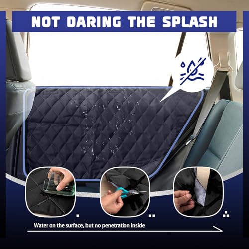 Yitexin 1 Pair Car Door Protector for Dogs, Waterproof & Anti-Slip Pet Car Door Covers, Black Vehicle Dog Car Window Protector Scratch Guard Accessories from Scratching (Oxford & PP)