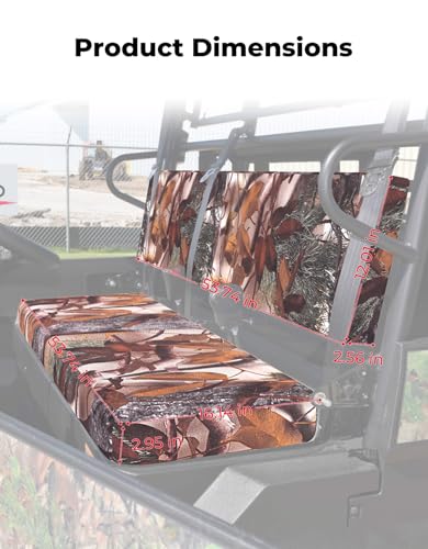 KEMIMOTO Front Bench Seat Cover Compatible with Kawasaki Mule PRO-FXT DXT FX DX 2015-2026 Replace OEM Part KAF080-039 Camo Rear Seat Cover - color: Camouflage