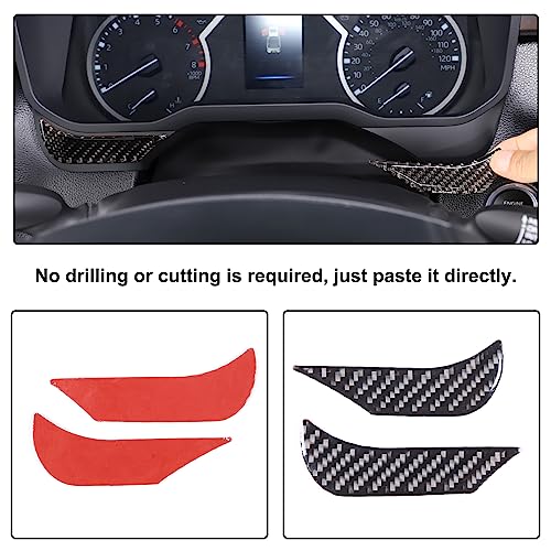 Aunginsy Car Center Control Dashboard Decorative Stickers Compatible with Toyota Tundra/Sequoia 2022-2024 Real Carbon Fiber Center Console Dashboard Panel Protection Cover Trim Stickers Accessories - size: Dashboard Trim Sticker