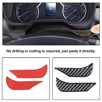 Aunginsy Car Center Control Dashboard Decorative Stickers Compatible with Toyota Tundra/Sequoia 2022-2024 Real Carbon Fiber Center Console Dashboard Panel Protection Cover Trim Stickers Accessories - size: Dashboard Trim Sticker