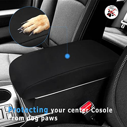 INTGET Car Center Console Armrest Cover for Subaru Outback/Legacy Accessories 2015 2016 2017 2018 2019 Leather Middle Console Arm Rest Box Lid Seat Cover Protector Cushion Saver (Black Neoprene) - color: Black Neoprene