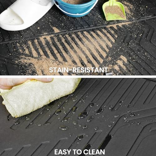 Cargo Mat with Backrest Mat for 2025-2026 Chevy Equinox(Only Gas)/GMC Terrain, All Weather TPE Trunk Cargo Mat Car Accessories for Chevrolet Equinox