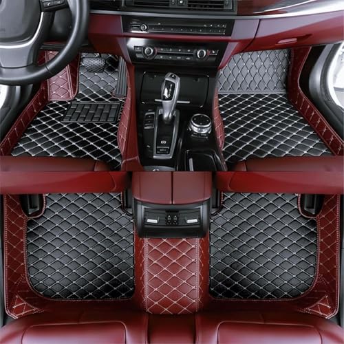 Custom Car Floor Mats Suitable for Cars, SUVs, Sports Cars, Trucks, car mats All-Weather Personalized, Fully Cover Luxury car Foot mats, Non-Slip Floor mats. (Dark Brown and Black) - color: Dark Brown and Black