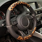 Leopard Steering Wheel Cover, Made with Breathable Microfiber Leather Cheetah Print, Anti-Slip, Universal Fit 14 1/2 inches to 15 inches, Black - color: Cheetah Print