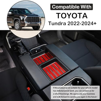 Aunginsy Car Central Control Armrest Box Slot Pad Sticker Compatible with Toyota Tundra 2022-2024 Armrest Box Storage Box Cover Slot Panel Slot Sticker Armrest Lid Storage Slot Trim Cover Accessories - size: Central Control Armrest Box Slot Pad Sticker