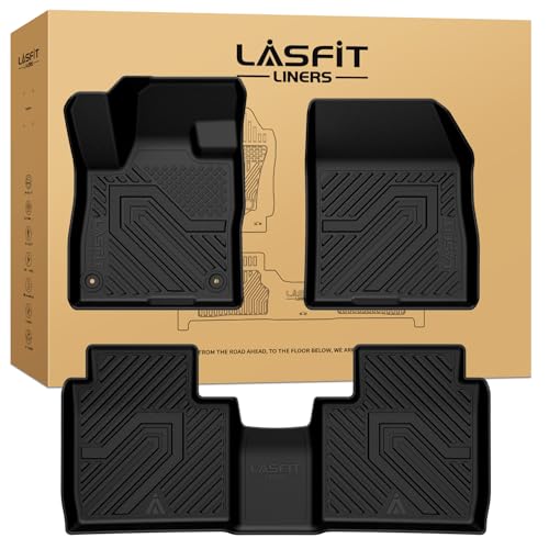 LASFIT Floor Mats for Lincoln Nautilus 2024 2025 2026, All Weather TPE Custom Fit Floor Mats for Cars, 1st and 2nd Row Car Floor Mats Full Set - size: 2024-2026|For Lincoln Nautilus|Floor Mats