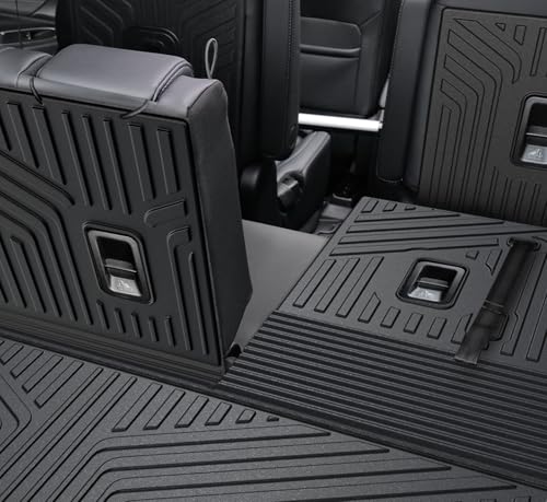 Cargo Mat with Backrest Mats for 2019-2025 2026 Subaru Ascent 7/8 Passenger Accessories, All-Weather TPE 3rd Backrest Mat Trunk Mat Cargo Liner Protector(Cargo Mat with Backrest Mats) - style: Cargo Mat with Backrest Mats