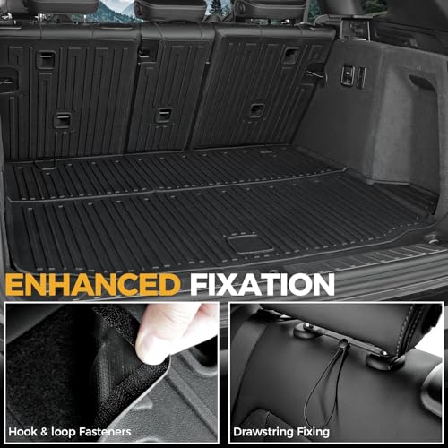 Cargo Mat with Backrest Mats for 2018-2024 BMW X3, All-Weather TPE Cargo Liner Trunk Mat Seat Back Covers for BMW X3 Accessories (Not fit X3 30e)