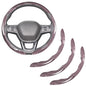Carbon Fiber Steering Wheel Covers 3 Piece Clip on Steering Wheel Cover (Pink) - color: Pink
