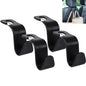 4-Pack 360° Rotating Car Headrest Hooks Vehicle Storage Organizer for Purses Handbags Groceries Backpack Coats – Holds 55lbs Universal Fit with Clip Black - color: Black