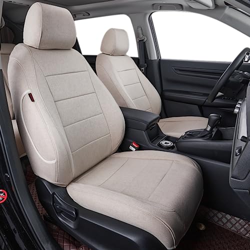 Custom Fit Seat Covers for Toyota RAV4 Adventure,TRD Off - Road 2024 2023 2022 2021 2020 2019,Full Coverage Polyester Seat Protector (Beige,Full Set) - color: Beige, size: 2019-2024 Adventure and TRD Off-Road