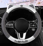 Women's Cartoon Steering Wheel Cover Comfortable, Breathable, Non-Slip All-Season Car Accessory Universal 15-inch Fit Suitable for Sedans, Pickup Trucks, and SUVs - color: Gray