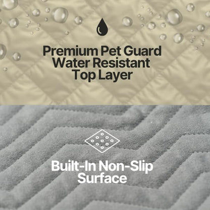 Formosa Covers Dog Cargo Liner for SUV - Heavy Duty Quilted and Padded Mat Covers Trunk Back Area - Hair Easily Shakes Off - Taupe - Universal Fit 68" W x 93" L - color: Taupe