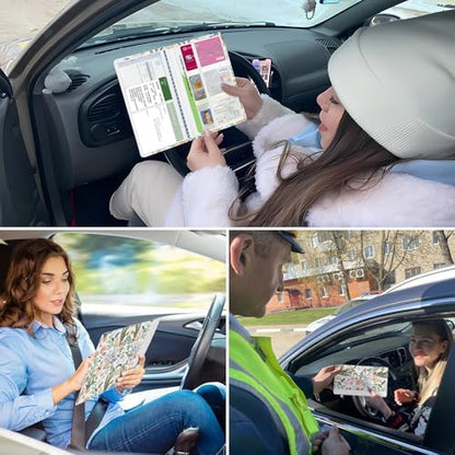 Car Registration and Insurance Holder, with Magnetic Closure for License, Cards and Documents, All Vehicle Needs and Car Accessories (Flower and Grass) - color: Flower and Grass