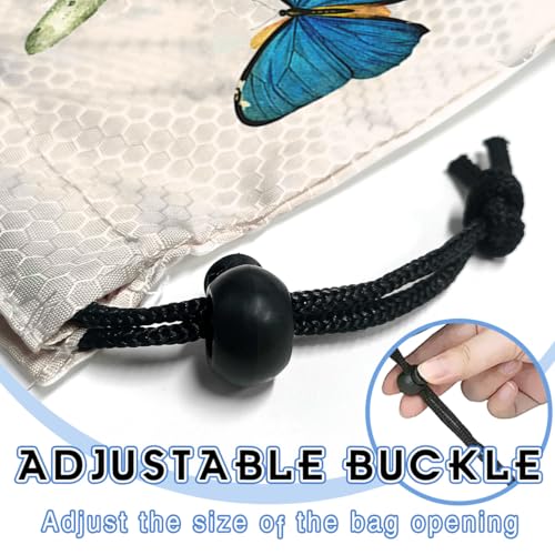 Car Trash Bag Hanging Back of Seat Waterproof Small Cute Printed One-Handed Strap Drawstring Garbage Bags for Car-Butterfly Wildflower - color: Butterfly Wildflower Car Trash Bag