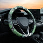 Sage Green Floral Steering Wheel Cover Auto Leather Steering Wheel Protector, Anti-Slip, Breathable, Absorbing Sweat, Universal Floral Car Accessories 14.5–15 inch,Fit for Most Car, Trucks, SUV - style: Sage Green Floral