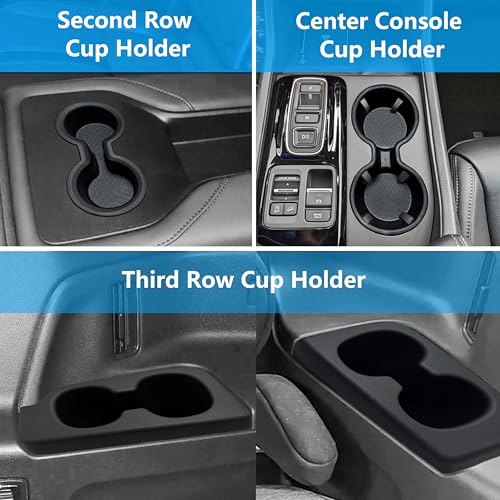 Cup Holders for 2023 2024 2025 Honda Pilot Accessories (Only Fits for 8 Seats) TPE Cup Holder Insert Front Center Console/2nd/3rd Row Drink Holder Organizer Replacement for 2024 Pilot 4Pcs Set - size: for Honda Pilot 2023-2025