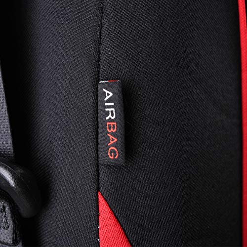 Universal Fit Sporty Cloth Full Set Car Seat Covers, Fit for Car, Truck, Sedan, Vans, SUV, Breathable, Washable, Airbag Compatible, Zipper Design