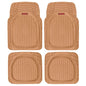 Motor Trend - MT-921-BG Flextough Tortoise - Heavy Duty Rubber Floor Mats for Car SUV Van & Truck - All Weather Protection - Deep Dish (Tan Beige)