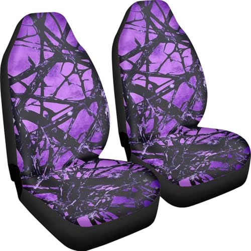 Camo Hunting Car Front Seat Covers for Women Men Vehicle Decor Bucket Seat Covers Universal Fit Most Truck SUV Vans Car Accessories - color: Camo Hunting Print