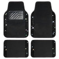 CAR PASS Bling Diamond Car Floor Mats, Sparkling Crystal Shining Glitter Rhinestone Carpet, Anti-Slip PVC Heel Pad Waterproof Universal for Automotive SUV,Sedan,Van,4pcs Girl Women Men Black Diamond - color: Black Diamond