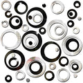 Outus 72 Pieces Wall Stickers Decor Acrylic Circle Mirror Removable Black and Sliver Wall Decor Round Dots DIY Red Living Room Decals Modern Art Murals for Home Bathroom Bedroom Decoration