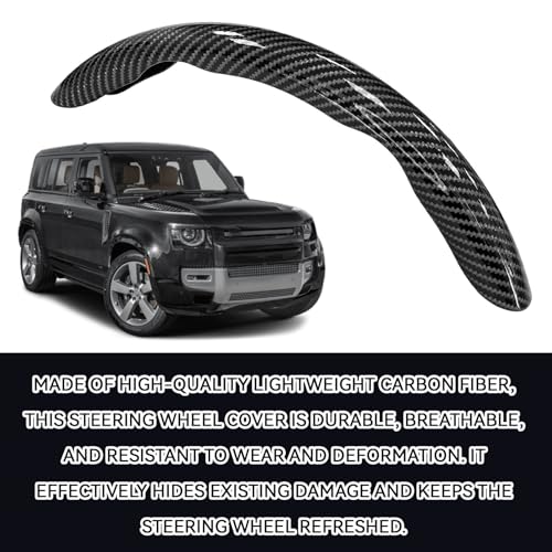 3PCS Carbon Fiber Steering Wheel Cover, Anti-Slip & Segmented Design, Snap on Car Steering Wheel Cover, Universal 99% Vehicle Wrap Grip Protector, Car Interior Accessories (Black) - color: BLACK