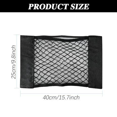 2PCS Car Storage Net Bag, Car Storage Mesh Pocket, Car Net Pocket Storage Organizer, Car Seat Back Storage Mesh Pocket, Car Elastic Storage Mesh Bag Universal for Most Cars