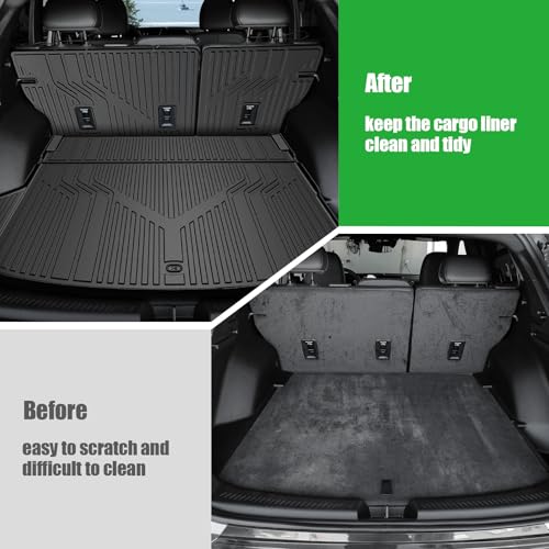 Floor Mats for 2026 2025 2024 Chevy Equinox EV (Non Fuel) Trunk Mat with Backrest Mat and Storage Mats, Door Sill Protectors, All Weather Cargo Liner Back Seat Cover for Equinox EV Accessories