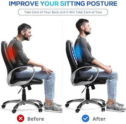 Gel Wheelchair Seat Cushion for Long Sitting, Extra Large & Thick Seat Cushion with Non-Slip Cover - Coccyx, Sciatica & Back Pain Relief - Wheelchair Cushions - Office Chair Car Seat Cushion - color: Black, size: Extra Large - 17x17x1.7inch