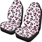 Pink Leopard Print Car Seat Covers for Women Men, Thin Automobile Front Seat Cushion Car Interior Protection for SUV Truck Van Chairs - color: Pink Leopard