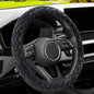 Soft Velvet Steering Wheel Cover Cute Hands Warm Fuzzy, Universal 15 Inch for Women Girls, Fit Vehicles, Sedans, SUVs, Vans, Trucks - Black