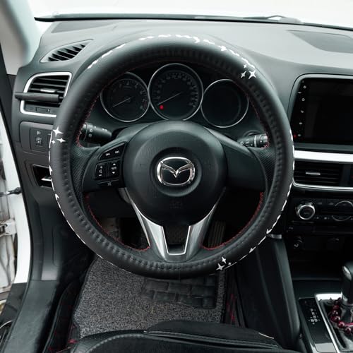 Getaway Car Leather Steering Wheel Cover - 15-inch Universal Microfiber- Soft & Breathable & Silicone Anti Slip Auto Steering Wheel Wrap for Women - color: getaway car
