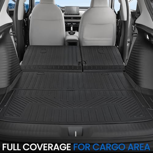 Floor Mats Set for 2023-2025 2026 Honda HR-V, All Weather TPE Backrest Mat Trunk Mat Cargo Liner Door Sill Guards Accessories for HRV (Floor Mats Set)
