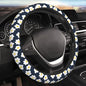 Cartoon Daisy Flower Elastic Steering Wheel Cover Non-Slip Breathable Steering Wheel Protector Fit Auto, SUVs, Truck - color: Cartoon Daisy Flower